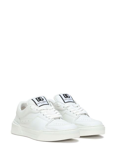 white nappa leather Roma low-top sneakers  featuring DG logo  DOLCE & GABBANA | CS2036-A106580001